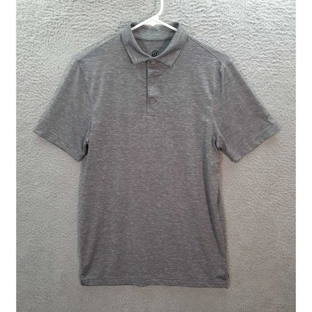 Champion Shirt Adult Small Gray Heather Polo Preppy Workwear Golf Athleisure